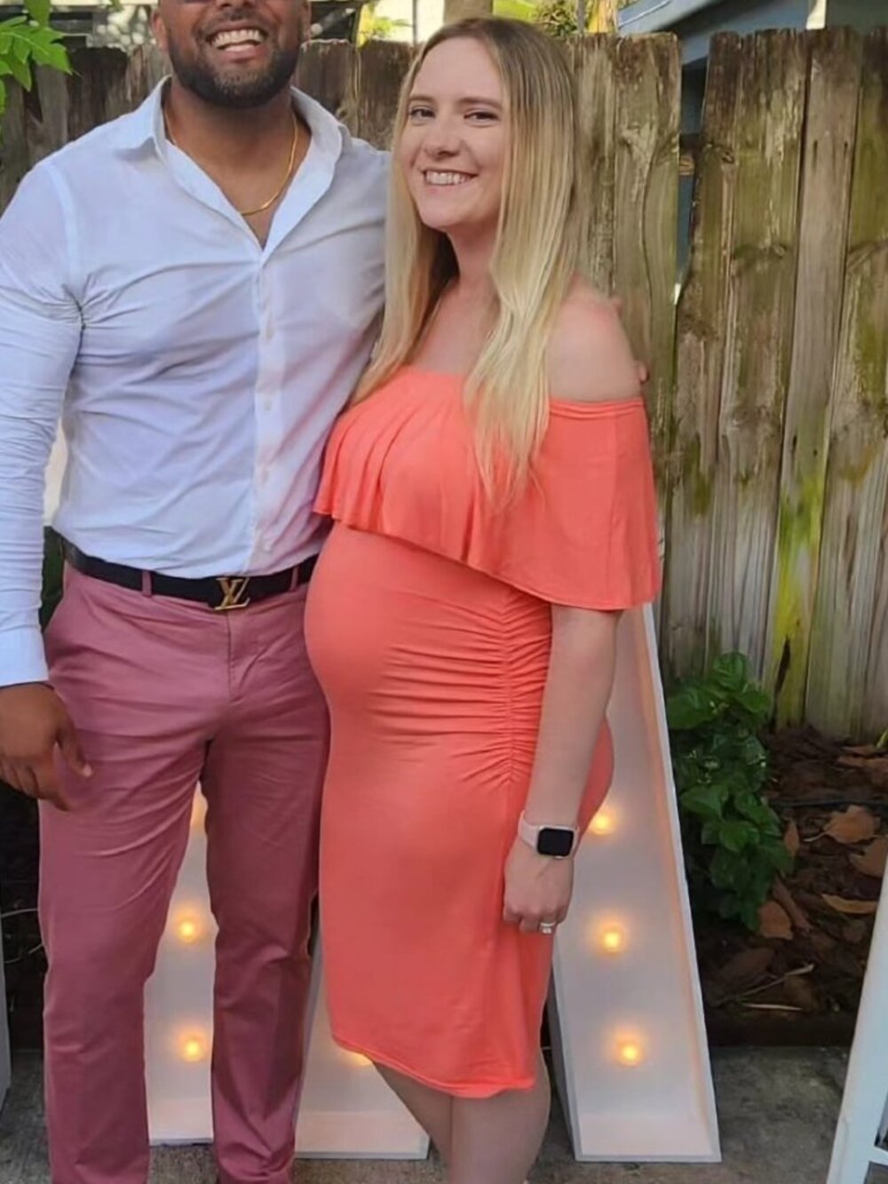 Ruffle Off Shoulder Fitted Maternity Dress
